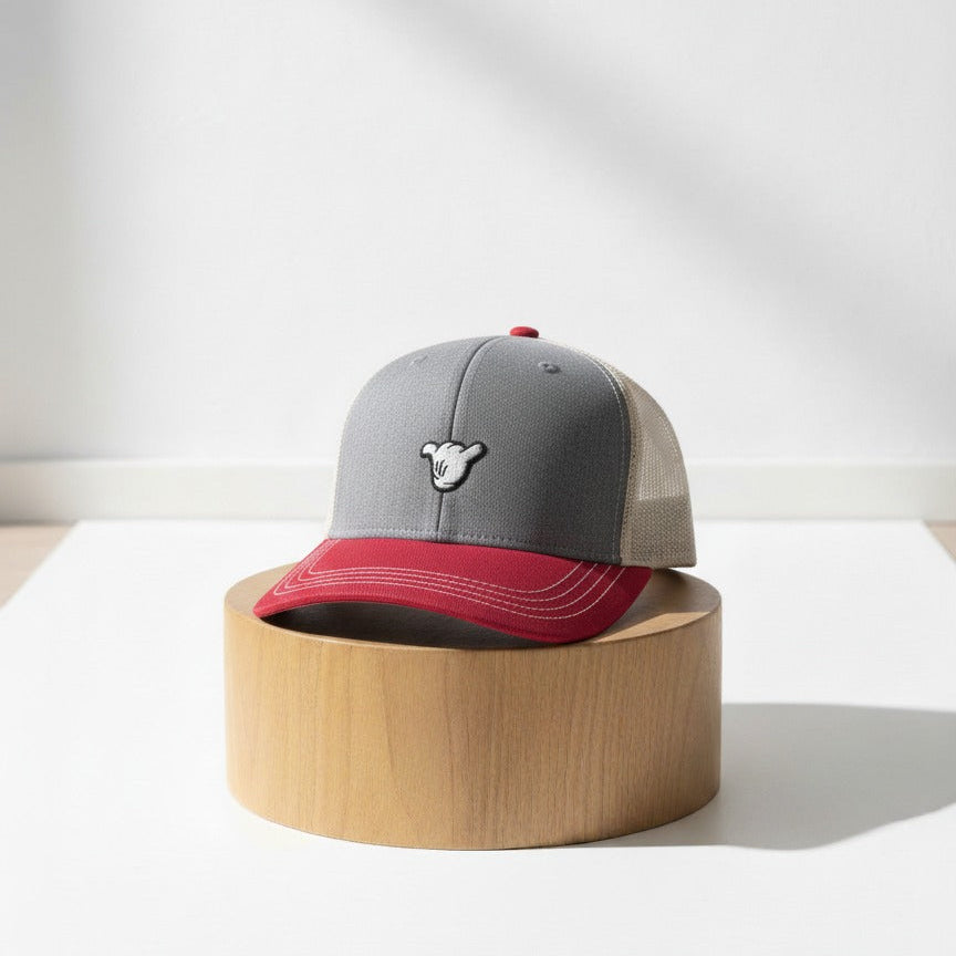 Gorra SHAKA Trucker Red & Grey