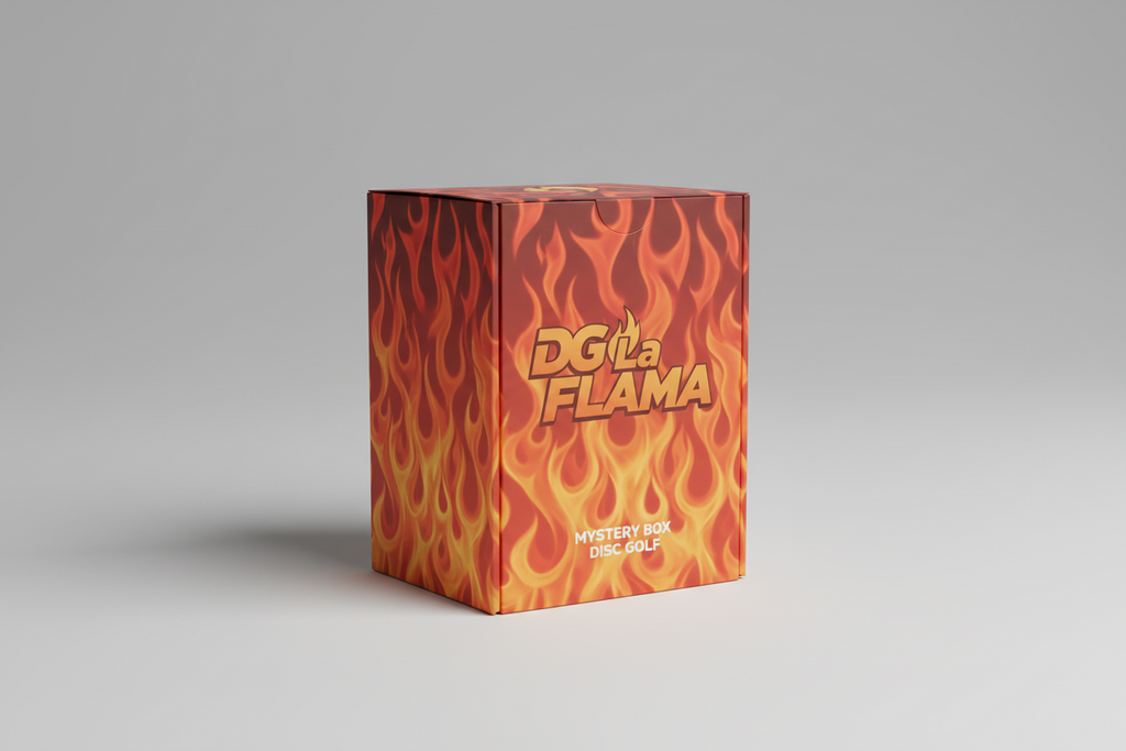 Caja sorpresa Flama Box de discos de disc golf de DG La Flama